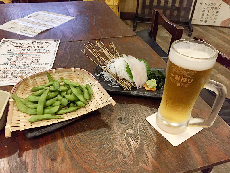 生ビールで乾杯の写真