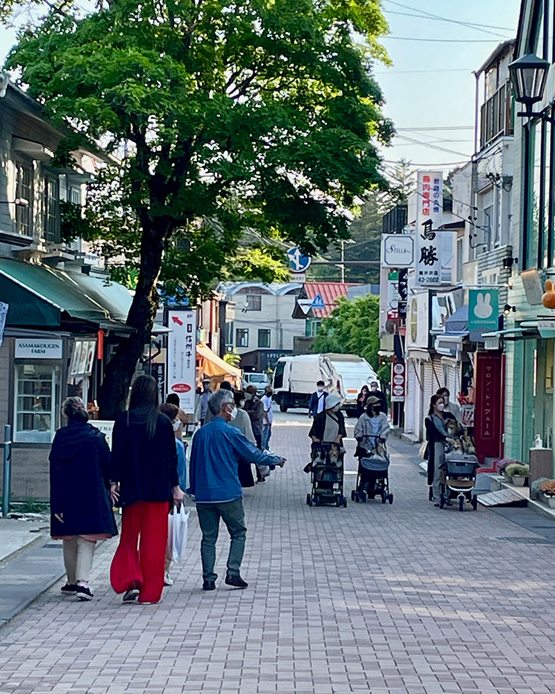 軽井沢を通る中山道の写真