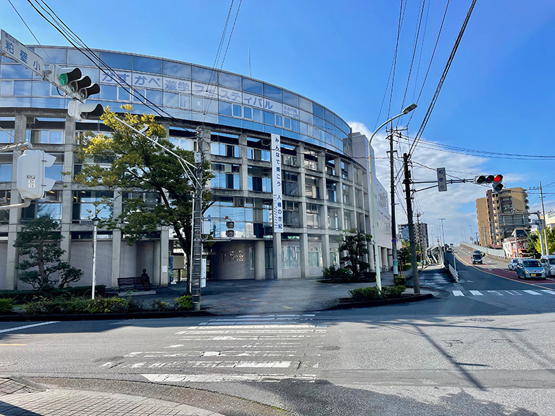 春日部市郷土資料館に立ち寄る写真