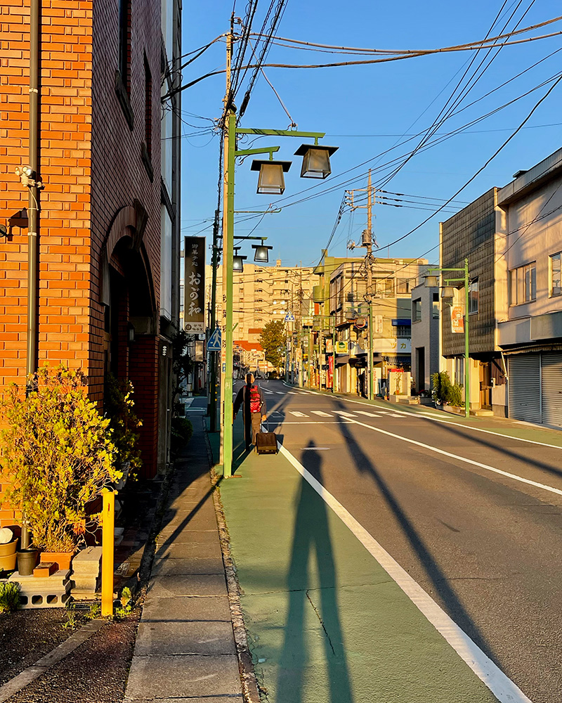 古河駅前の通りの写真